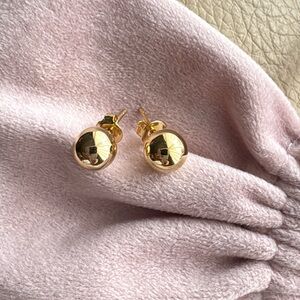 Gold plated ball stud earrings